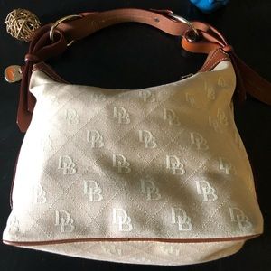 Dooney & Burke Jacquard and Leather Bucket Bag